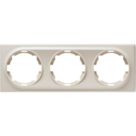 Plaque de finition OneKeyElectro Florence, 3 postes, beige (1/5)