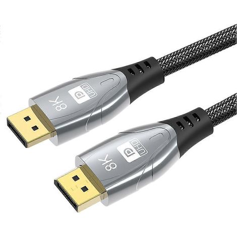 Câble DisplayPort 2 m, version 1.4, rallonge DisplayPort-200X1X1CM-Black