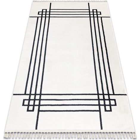Tappeto AMOUR 53096C crema - Cornice, linee moderno, elegante beige 118x180 cm