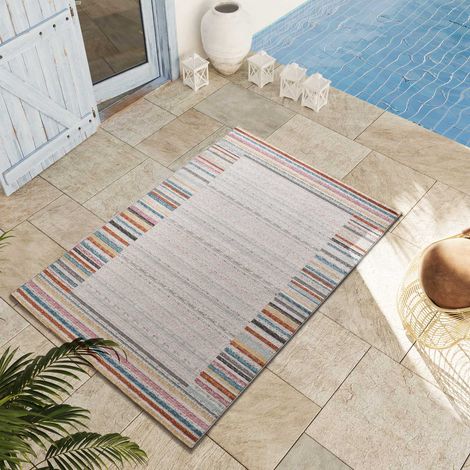 ATTICGO Tapis d'extérieur géométrique SAMARA 73 Multicolore 160x230 cm (1/4)