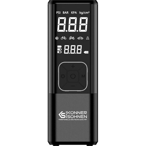 Compresseur à batterie KS P20, vitesse de gonflage 23 l/min, pression maximale 150 Psi, batterie 6000 mAh, arrêt automatique, power bank, lampe de poche. (1/6)