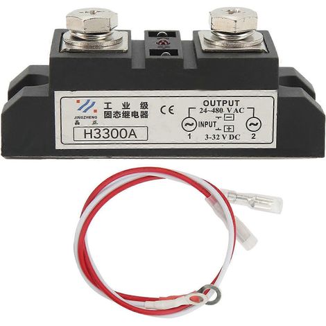 Industrielles SSR-Relais (Gleichstrom/Wechselstrom) mit LED-Anzeige, 3–32 V Eingang, 24–480 V Ausgang