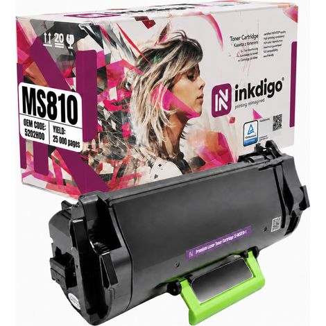 Inkdigo Toner 52D2H00 kompatibel mit Lexmark MS810de, MS811dn und MS811dtn, TÜV-zertifiziert (1/5)