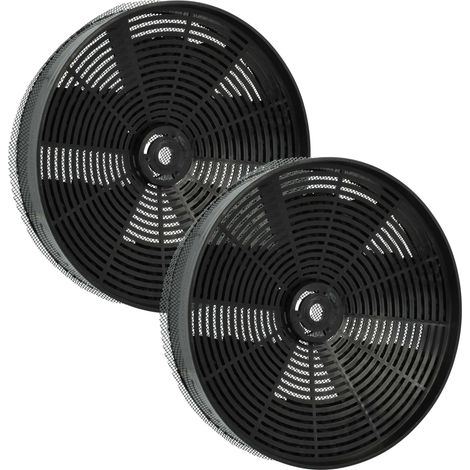 vhbw 2x Aktivkohlefilter kompatibel mit Gorenje DAH60S - AZD 1925, AH60E - AZD 1925 Dunstabzugshaube - 17,3 cm, Mit Netzbespannung