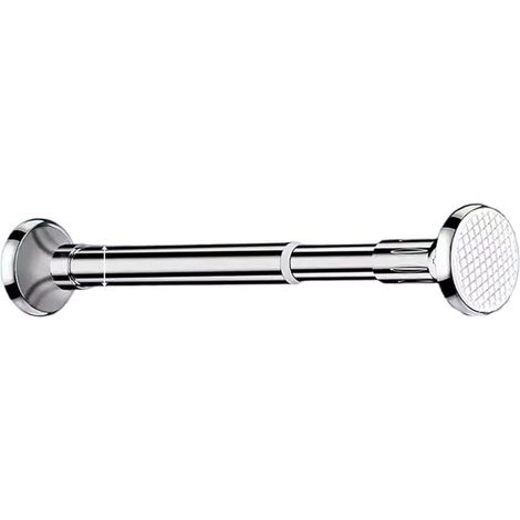 Barre pour rideau de douche, Tringle à Rideau de Douche télescopique en Acier Inoxydable sans perçage (Couleur : Argent, Taille : 70-120 cm) (1/4)