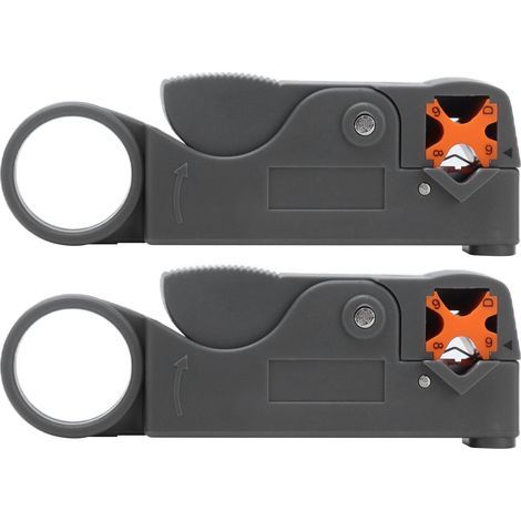 2PCS Fire Stripper Double Blade Design Coax Coax Coaxial Câble Setir Tripping Tool Kit (1/5)