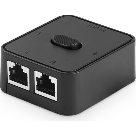 Gigabit-Netzwerkschalter, passiver Ethernet-Selektor, Ein-/Ausgang zu Netzwerk A oder B, manueller Zweiwegeschalter, keine Stromversorgung erforderlich (1/4)