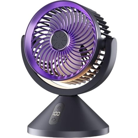 Ventilateur Circulateur Ventilateur de Bureau Rechargeable Lampe (1/5)