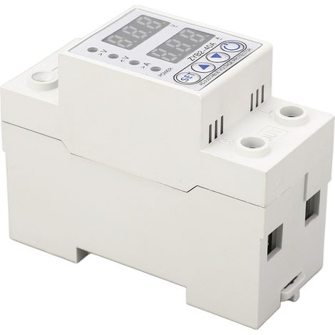 Automatischer Spannungsschutz 2P 220V AC 40A, Über-/Unterspannungsschutzgerät mit automatischer Wiederherstellung, Überspannungsschutzschalter für Schalttafeln. (1/5)