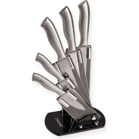 Juego de cuchillos, juego completo de 6 piezas sobre soporte con soporte MAESTRO MR-1410 (1/5)