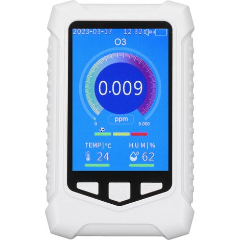 Détecteur d'ozone portable, coloré, rechargeable par USB, moniteur de pollution atmosphérique sensible pour les tests (1/5)
