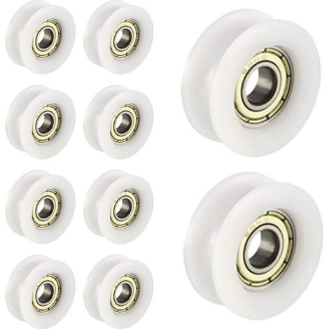 – Packung mit 10 Rillenkugellagern 608 – Kohlenstoffstahl – 8 mm Innendurchmesser – 30 mm Außendurchmesser – Hohe dynamische Belastbarkeit (1/5)