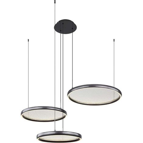Pendellampe Esstischleuchte Hängelampe schwarz dimmbar Fernbedienung LED H 150cm