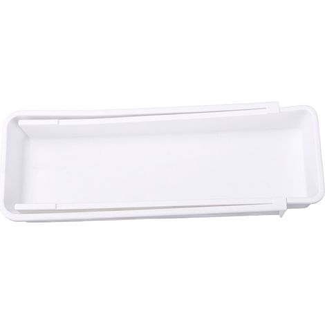 Séparateur de tiroir extensible pour chambre à coucher, cuisine, bureau, plateau avec fournitures à longueur réglable, stylos, ustensiles de maquillage, blanc (1/5)