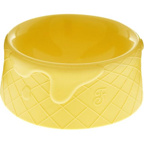 Ciotola in silicone modello Ice-Cream per cani e gatti - Giallo (1/2)