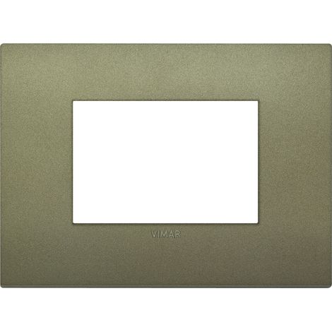 Placca Vimar Arkè 3 moduli verde matt in tecnopolimero 19653.77