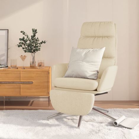 Teenpull – Relaxsessel mit Fußteil Creme Stoff (1/5)