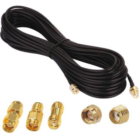 RG174 Extension Cable, SMA Connector, 10m, Copper, 50 Ohms, Adapter, WiFi Network (1/3)