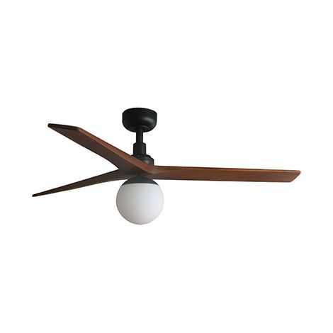 Faro Barcelona – Ventilateur de plafond DC noir mat – Acier et verre – 6 vitesses – Diamètre 125 cm – Indice IP20 – Type de lampe E27 (1/5)