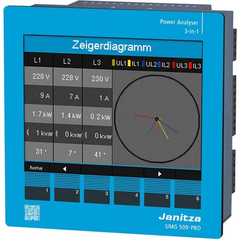 Dispositivo di misura janitza UMG 509 PRO incassabile 14 cm (1/4)