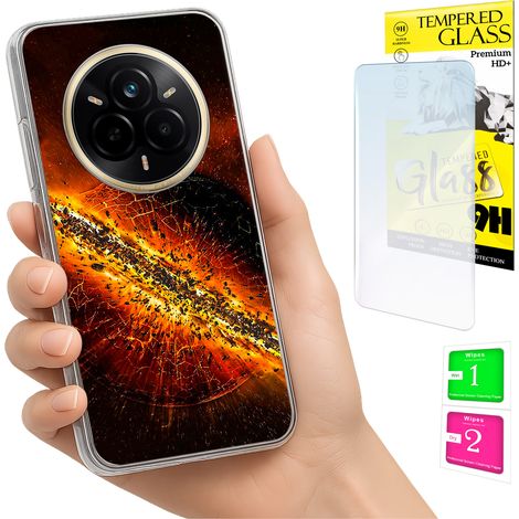 Schutzhülle für Realme 14 Pro 5G: Fotoschutzhülle, Rückseite + 9H-Glas (1/5)