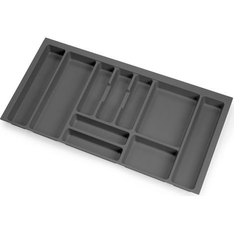 Emuca Optima Vertex Besteckbox grau anthrazit