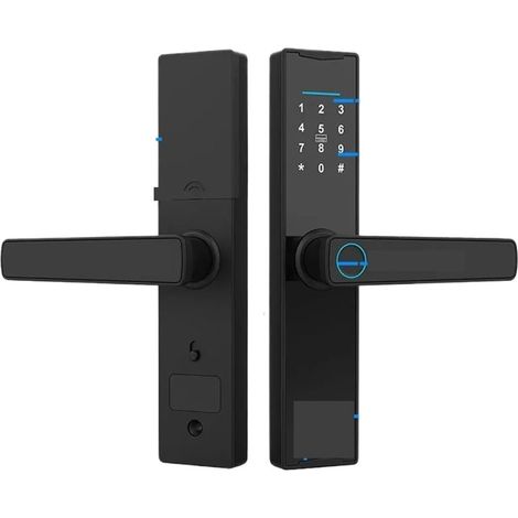 Serrure de Porte Intelligente, Serrure électronique numérique, Serrure de Porte en Bois for Maison Intelligente, Empreinte biométrique(60-70) (1/5)