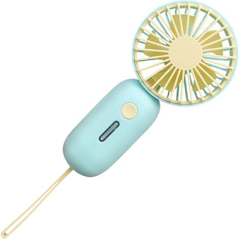 Ventilateur portatif rechargeable par USB, fonctionnement silencieux, petite poche personnelle portable pour le bureau et l'école, vert (1/5)