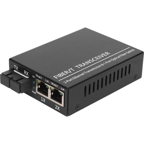 Émetteur-récepteur fibre optique TX1310 nm, port RJ45, double fibre monomode, prise UE 100-240 V (1/5)