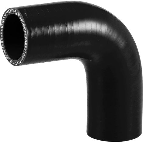 Tuyau En Silicone Noir Coude 90° Diamètre Intérieur 40mm, Longueur 90mm, Temp. -60°C À 300°C, Pour Refroidisement, Huile, Frein, Antigel (1/5)