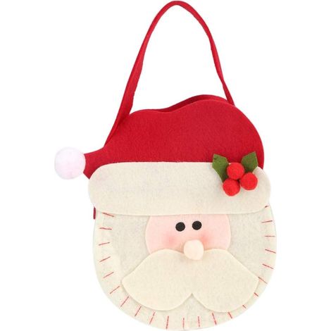 Sac de bonbons, joli sac cadeau pour enfants de sac à main de sucrerie de Noël de Père Noël pour le Noël de Noël (1/5)