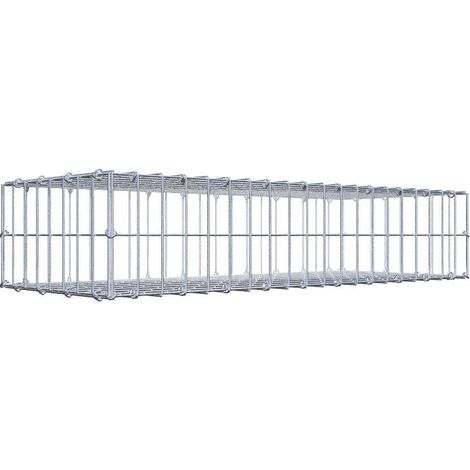 Gabiondeco - Gabion 100 cm x 20 cm x 40 cm (L x H x P). mailles 5 x 10 cm. Fermeture par anneaux en c - Made in Germany (1/5)