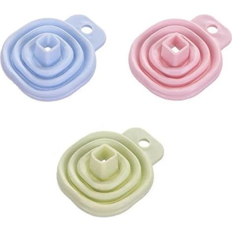 Fouille pliable carré 3 pièces Ensemble bleu rose vert (1/5)