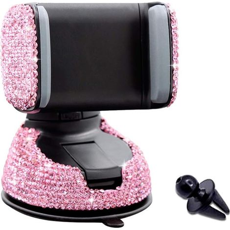 Support Téléphone Voiture - Ventouse Pare-Brise et Support Tableau de Bord - Rotation 360° - Largeur Réglable 58 à 78 mm - Compatible Smartphones et GPS - 1 Pièce (1/5)