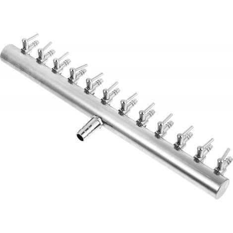 Distributeur 12 Voies Détournement Aquarium Pompe À Eau Contrôle Débit Air Manette Soupape (1/4)