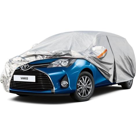 Vollgarage Autoplane für Toyota Yaris (1999-2025) Wasserdicht Staubschutz Silber (1/5)