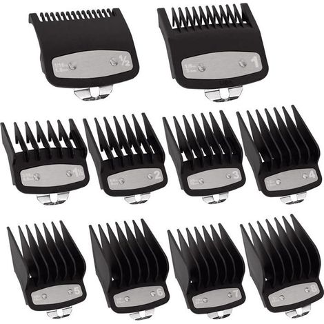 Guides de coupe pour la plupart des tondeuses Wahl avec clip en métal de 1/16 pouce à 1 pouce (1/5)