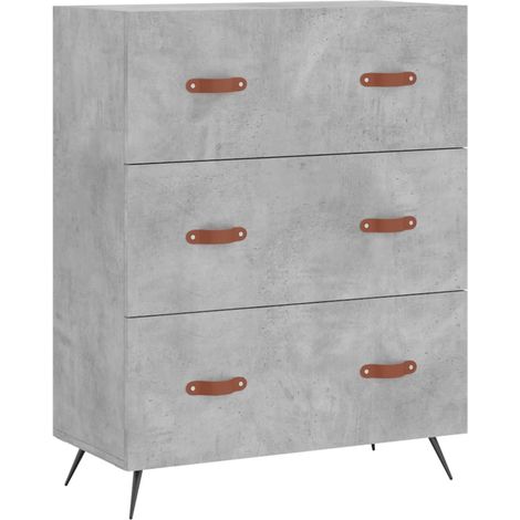 Maison Exclusive - Credenza Grigio Cemento 69,5x34x90 cm in Legno Multistrato