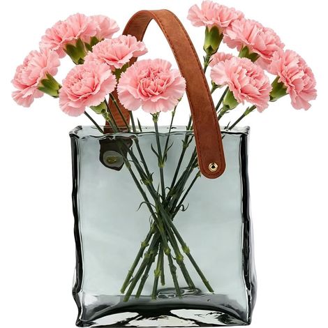 Vase en verre forme de sac à main - Ludique , esthétique , moderne et décoratif Idéal pour les compo (1/5)