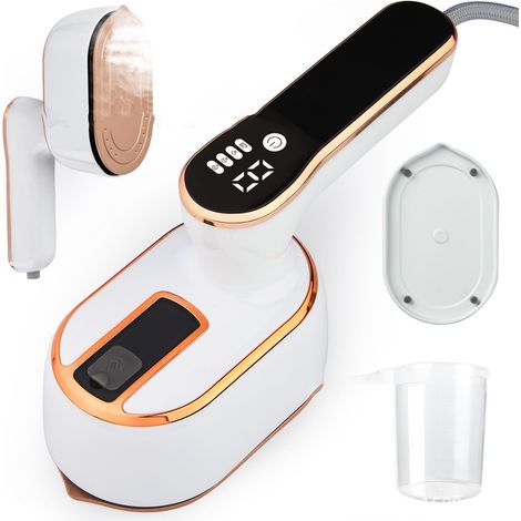 Mini Fer à repasser vapeur, Défroisseur Vapeur de Voyage 2 en 1 portable, 1000 W 15s De Chauffage Rapide, Steam Iron avec réservoir deau 100 ML, Petit Défroisseur à Main pour Maison et Voyage (1/5)