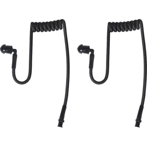 Akustikschlauch – 2 Stück – Spiral-Nylon – Ersatz für Kopfhörer – Passend für Motorola, Kenwood und Baofeng Funkgeräte – Schwarz (1/5)