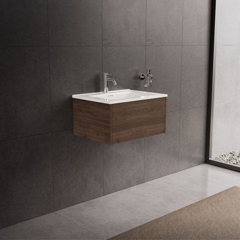 Inda - Meuble de salle de bain 1 tiroir L.60 avec vasque (1/5)