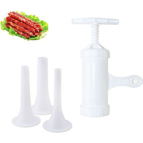 Entonnoir de remplissage pour saucisses, poussoir manuel en acier inoxydable pour charcuterie maison (1/2)