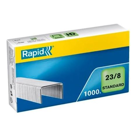 Lote de 10 grapas 23/8 estándar, acero galvanizado, 1000 unidades