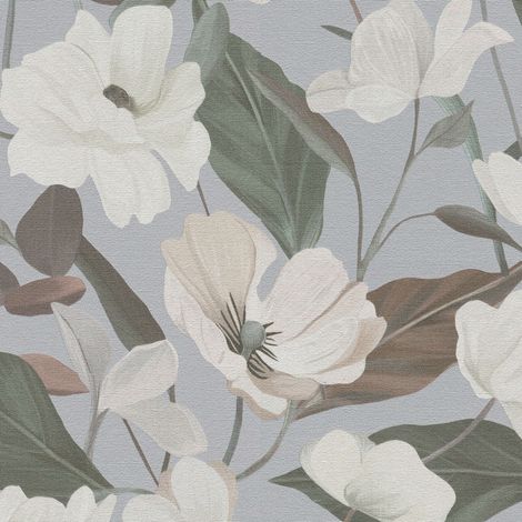 Vliestapete - Secret Garden - Taupe Hellgrau Braun Blumen Floral Erismann - 1050831 (1/5)