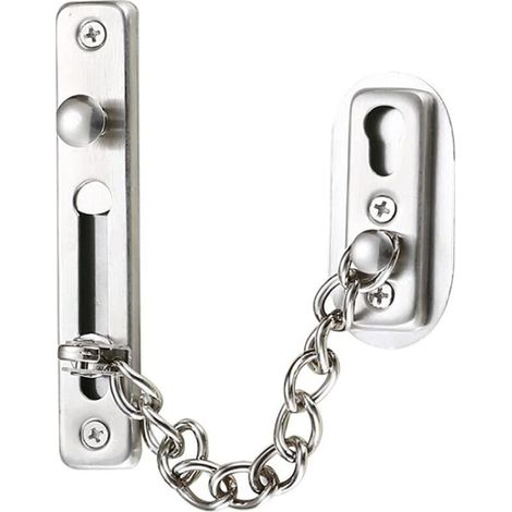 Security Chain, 304 Stainless Steel Door Chain, Door Chain Lock with Screws, Used for Hotel Interior Doors and Windows (1/5)