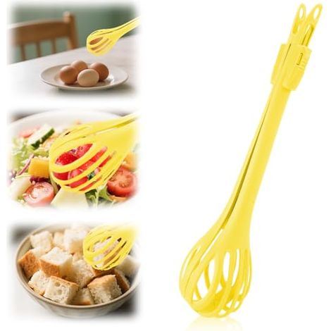 2-in-1-Küchenzange und Schneebesen, multifunktionaler Schneebesen, Handmixer und gezahnte Zange. Ein praktisches Küchenutensil zum Greifen und Mischen. (1/5)