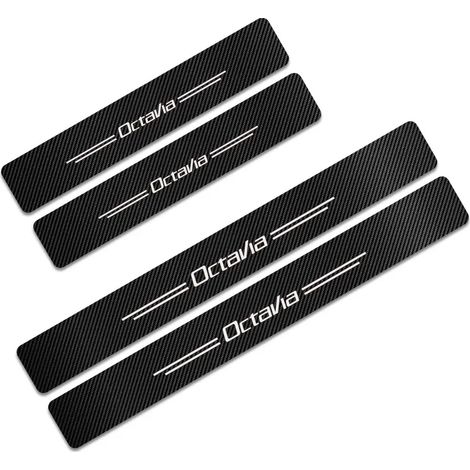 (Pour Octavia) 4 autocollants de protection de seuil de porte pour Skoda Octavia 2,A7,A5,Fabia 3,Rapid,Superb 3,Kodiaq,Scala,Karoq,Kamiq (1/3)