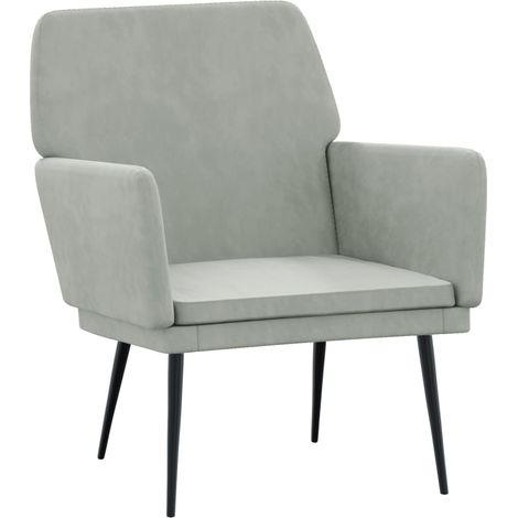 Fauteuil Gris clair 62x79x79 Velours (1/5)