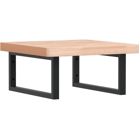 Maison Exclusive - Waschbeckenregal Wandmontage Stahl und Massivh